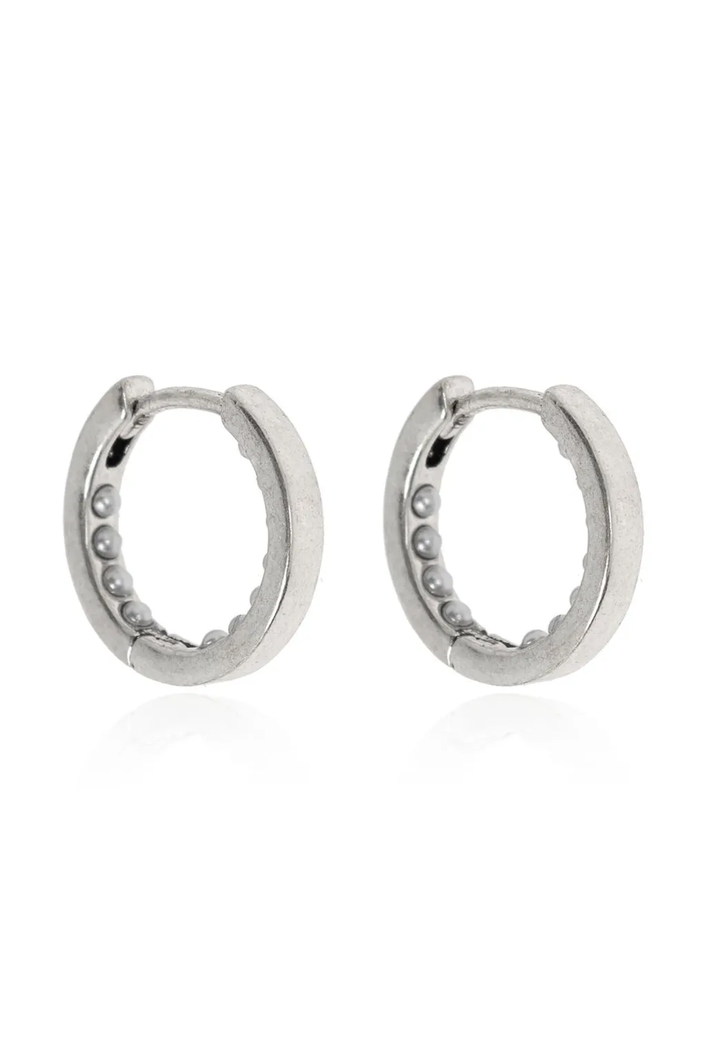 Pearl Embellished Hoop Earrings