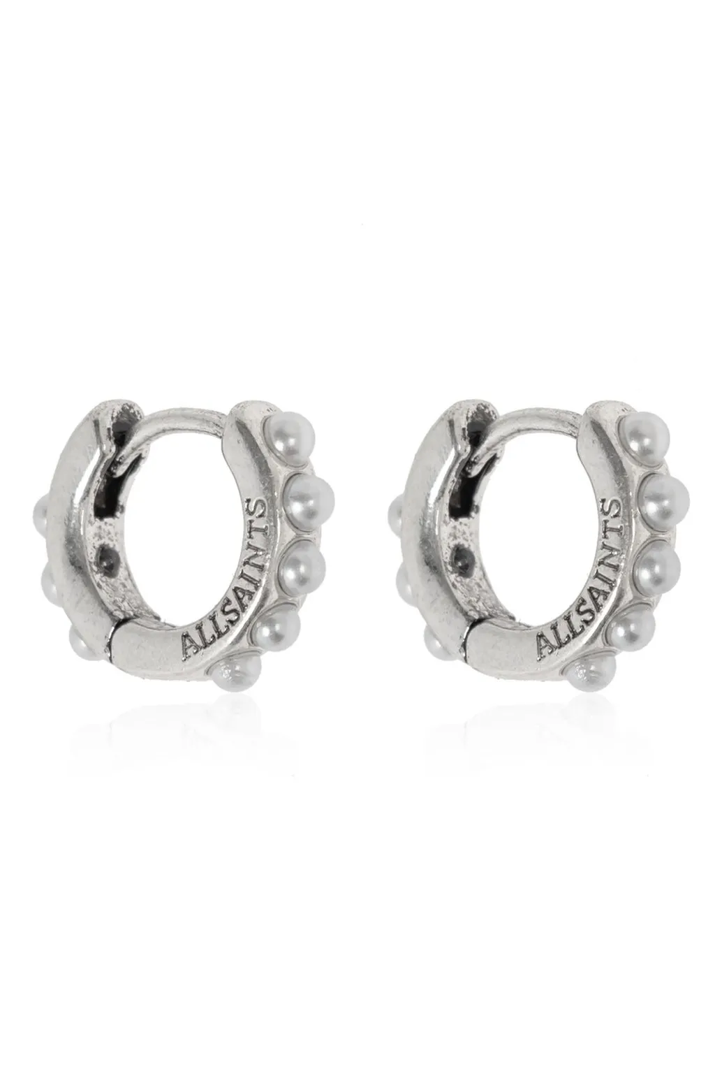 Pearl Embellished Hoop Earrings