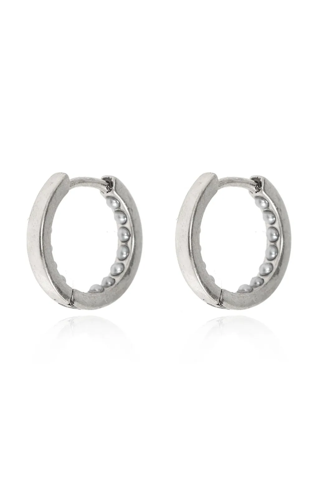 Pearl Embellished Hoop Earrings