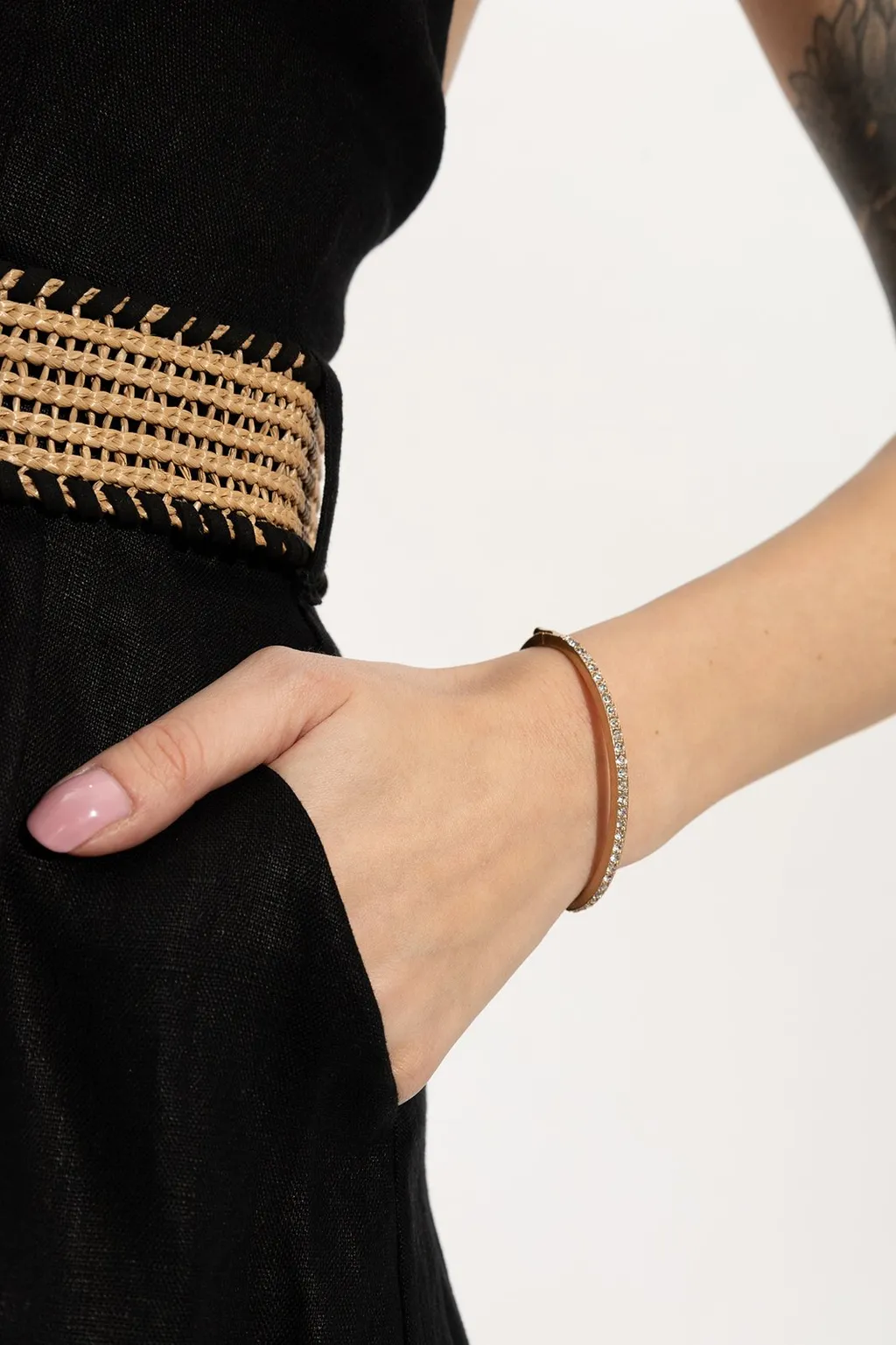 Crystal Embellished Bangle Bracelet
