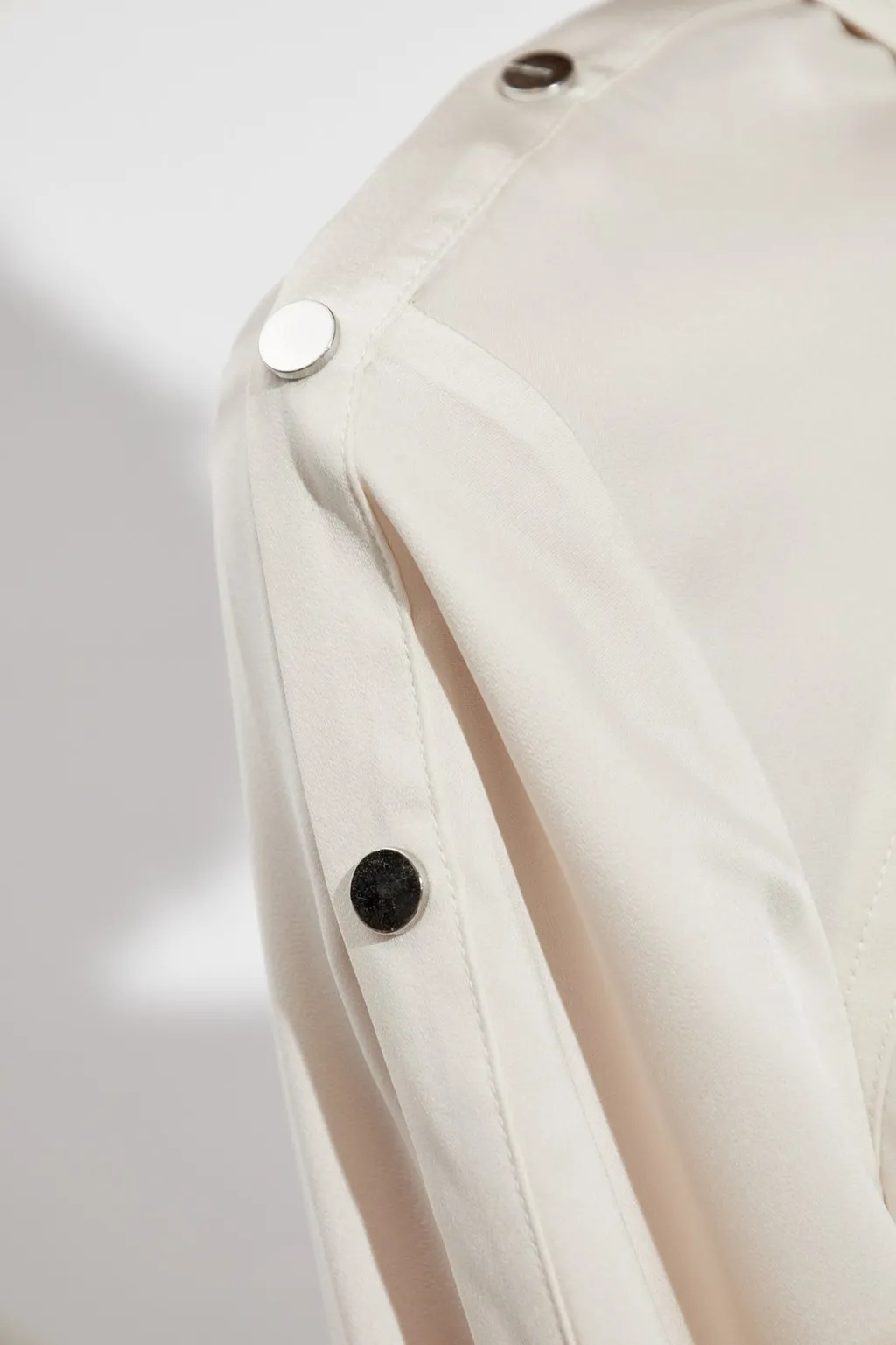 Belted Button-Detail Midi Dress