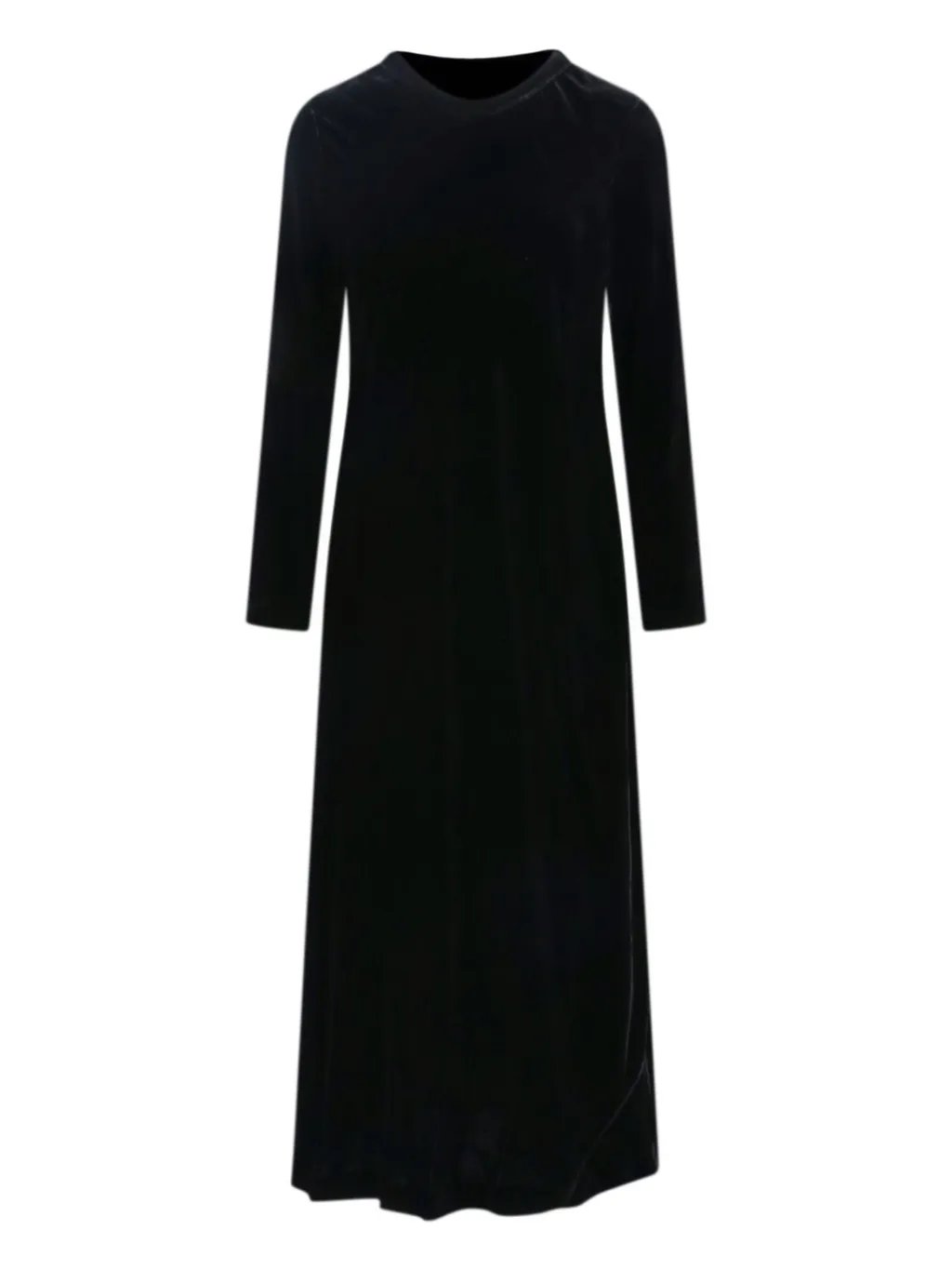 Round Neck Velvet Midi Dress