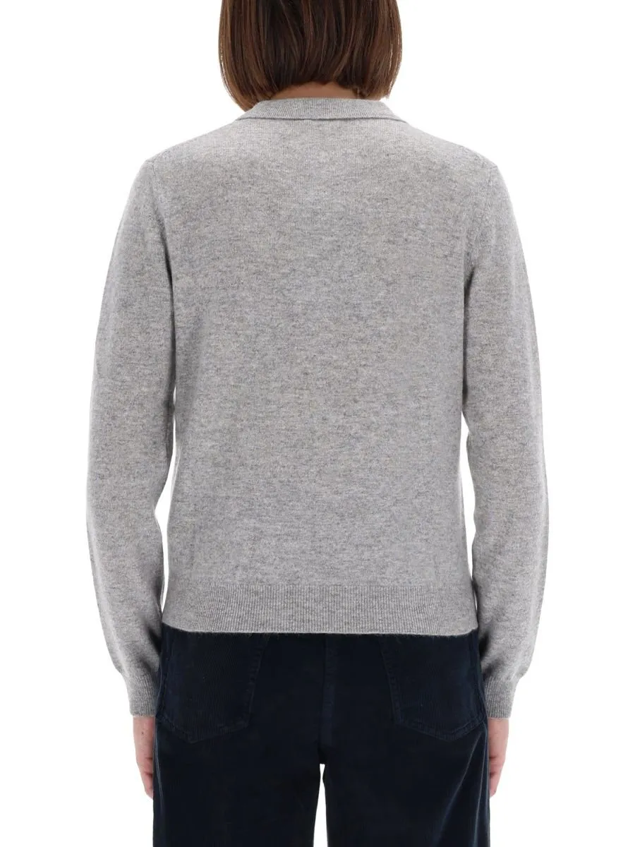 Polo-Collar Long Sleeved Jumper