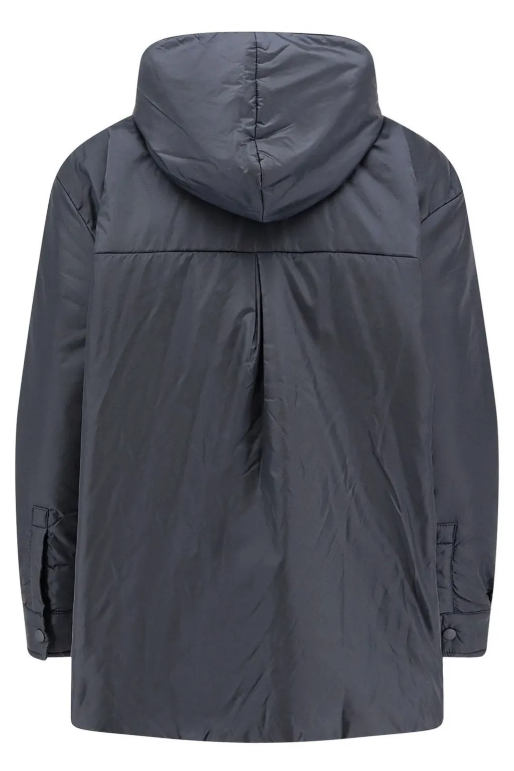 Long Sleeved Press-Stud Hooded Jacket