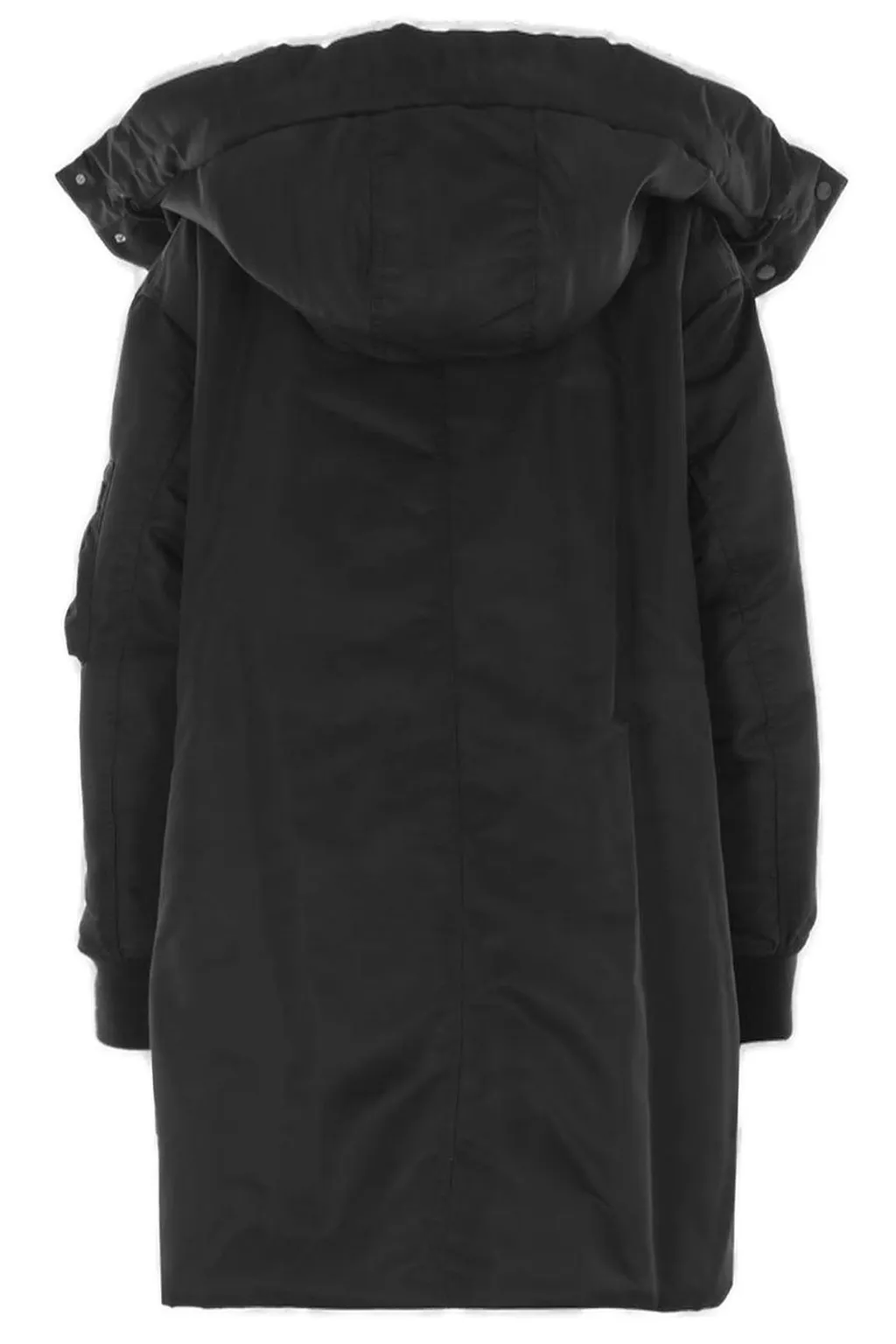 Drawstring Hooded Padded Coat