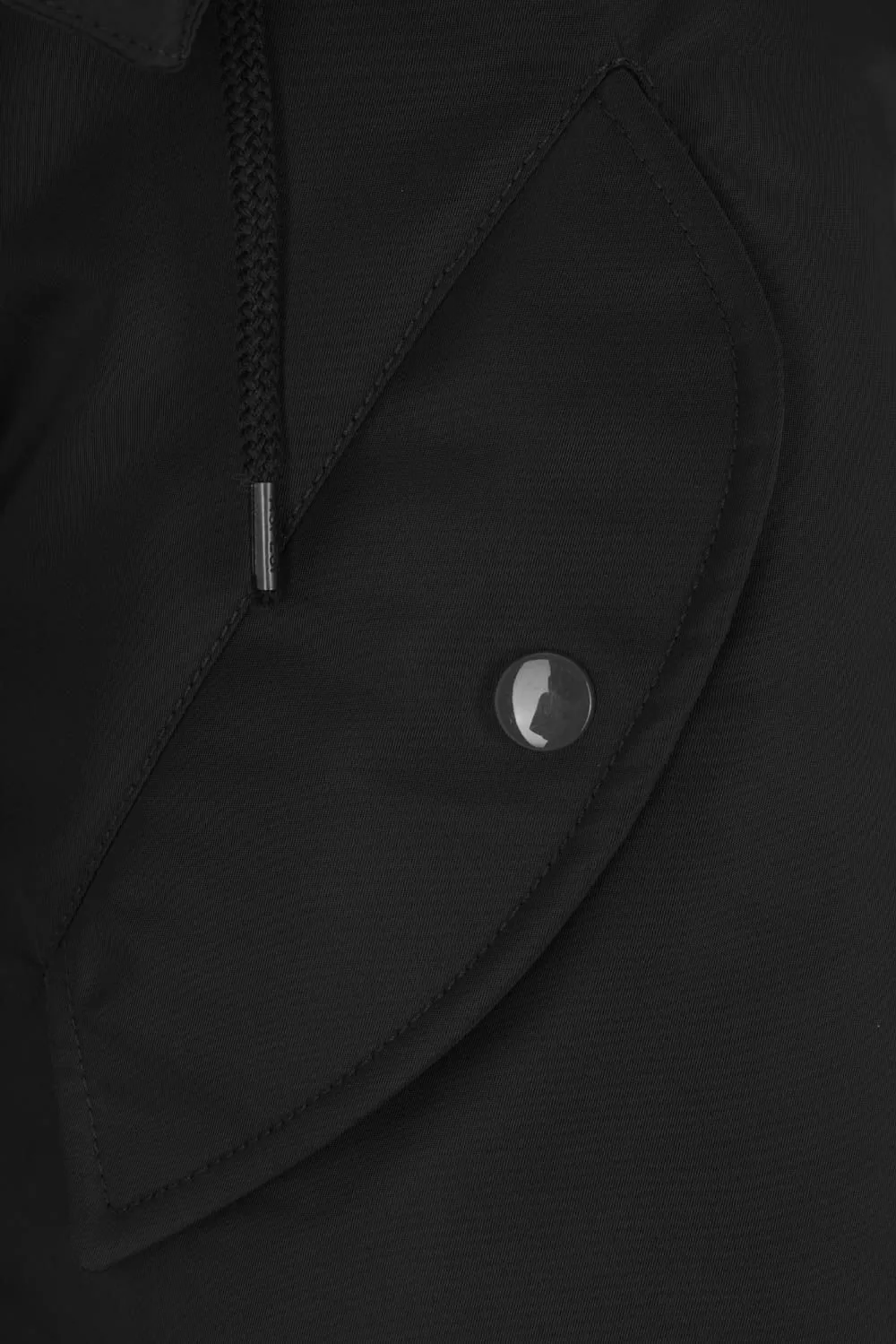 Drawstring Hooded Padded Coat