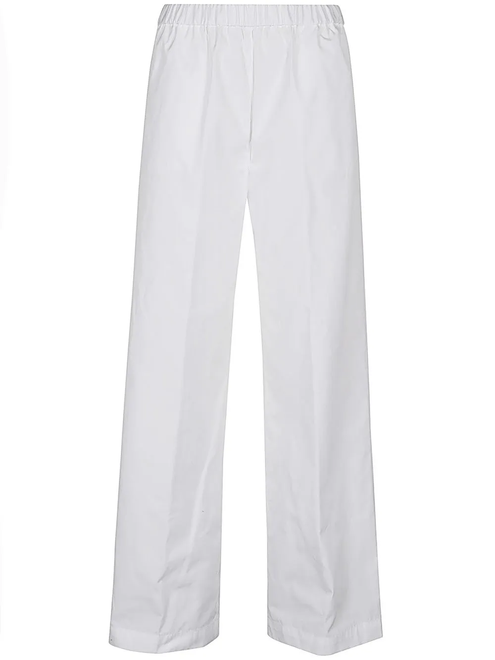 Wide-Leg Elasticated-Waistband Trousers