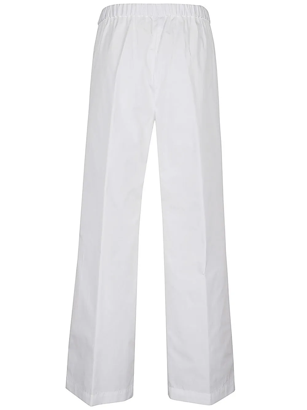 Wide-Leg Elasticated-Waistband Trousers