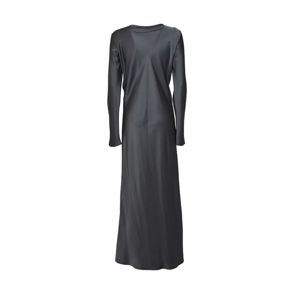 Satin Long-Sleeved Dress