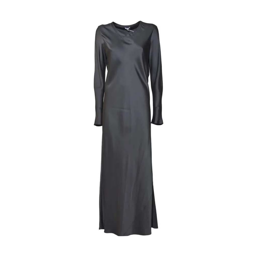 Satin Long-Sleeved Dress