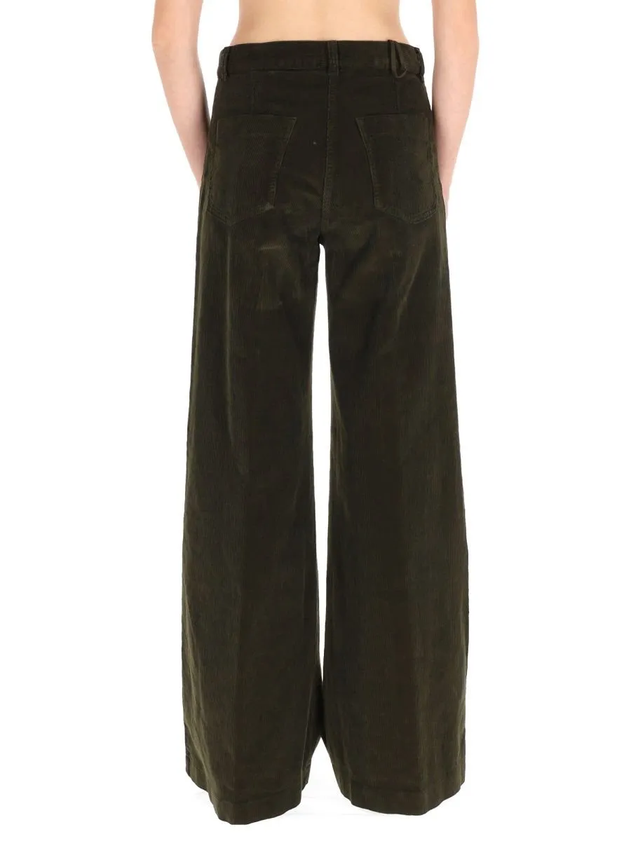 Wide Leg Corduroy Trousers