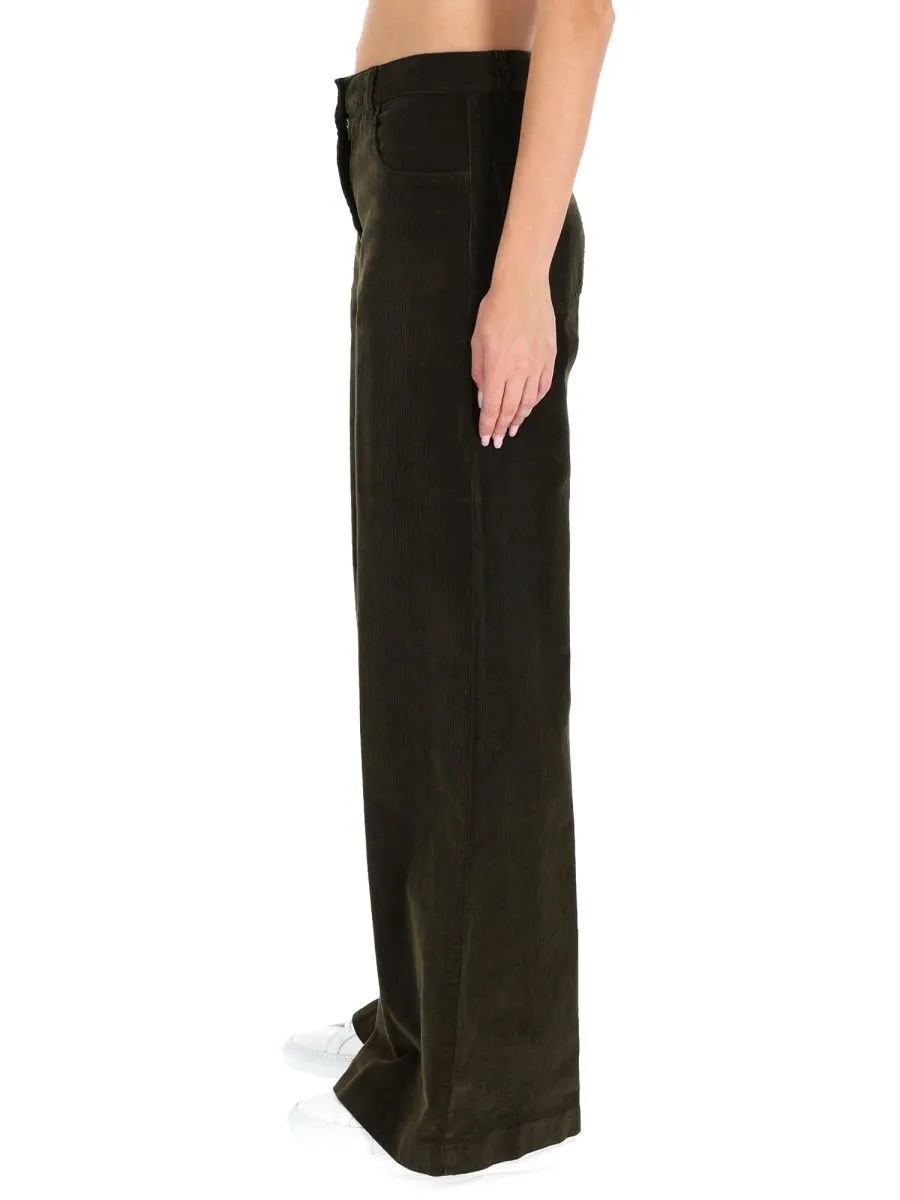 Wide Leg Corduroy Trousers
