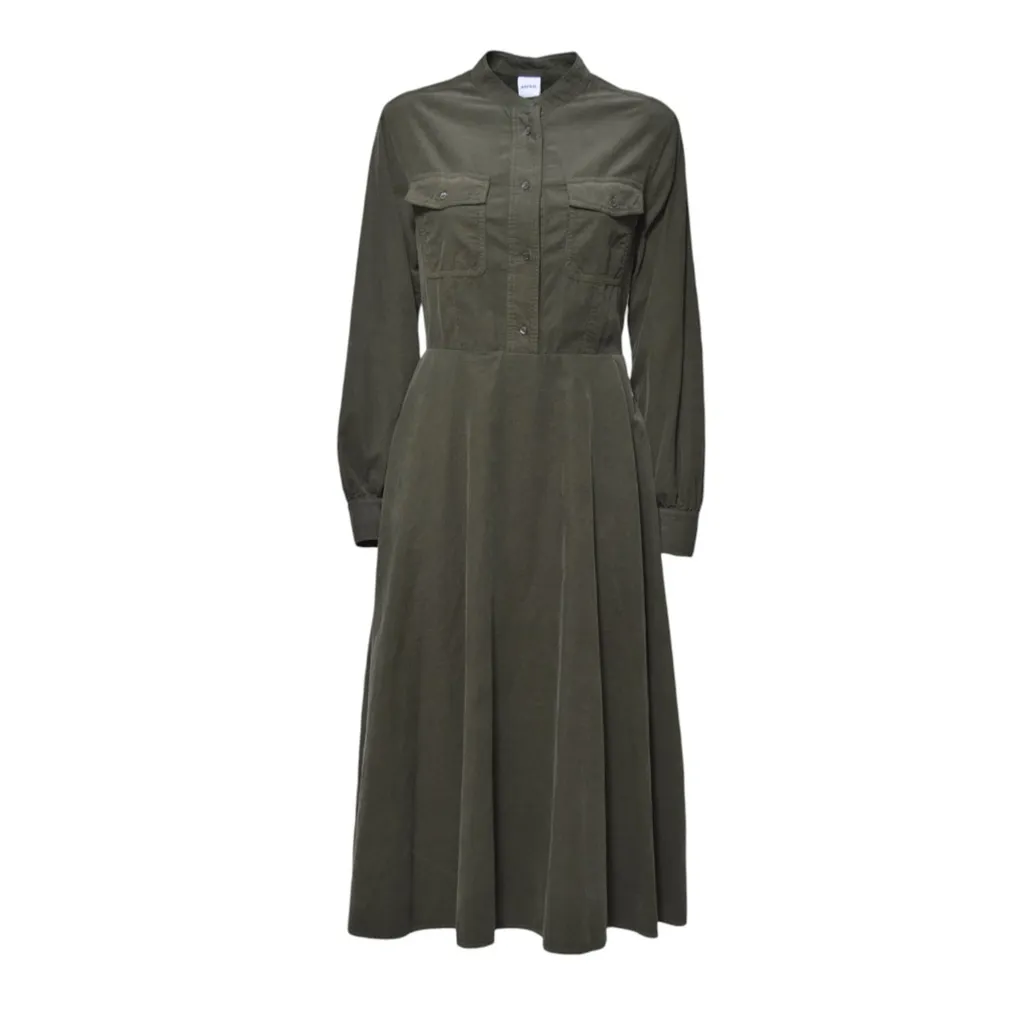 Ribbed Velvet Midi Dress