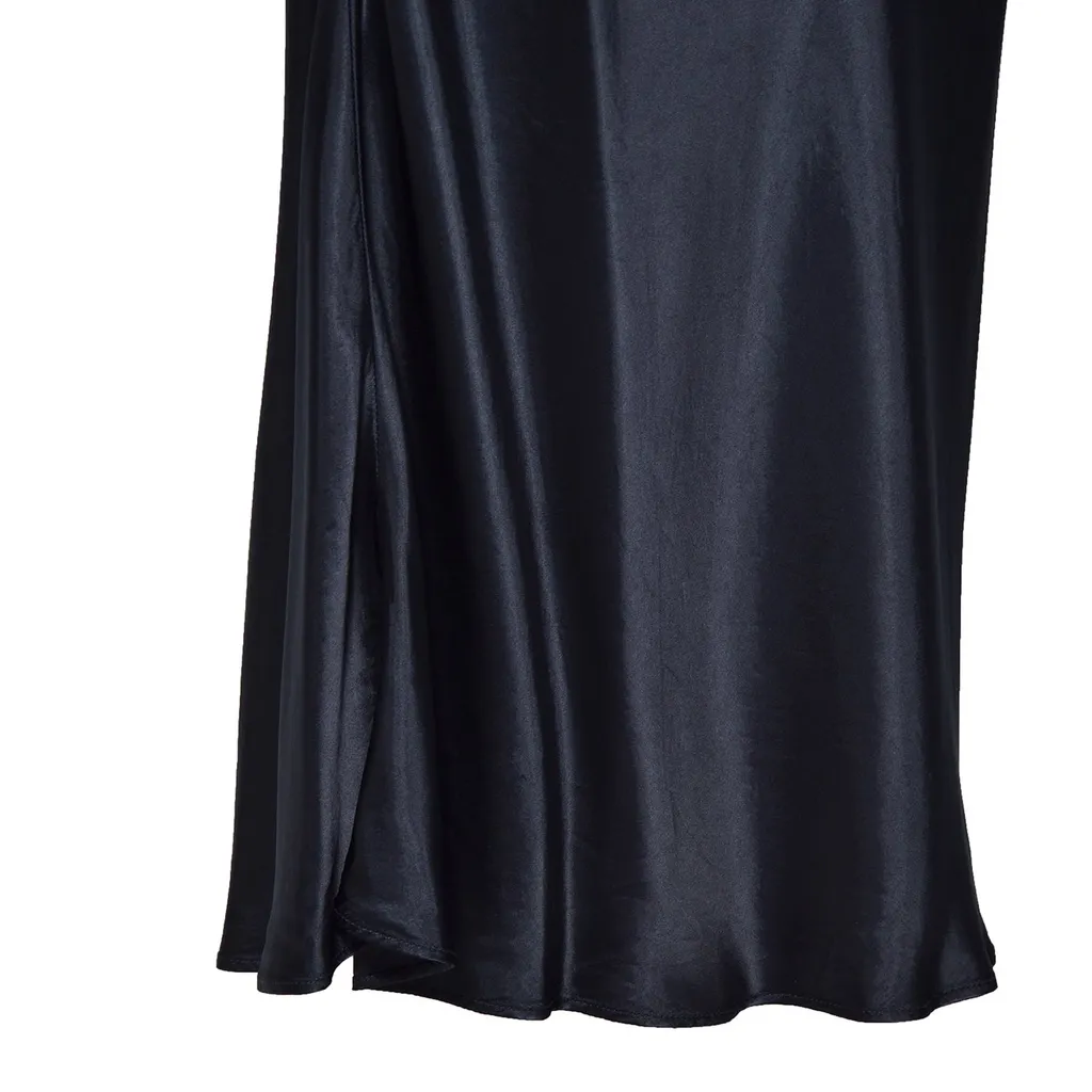 Long Satin Skirt
