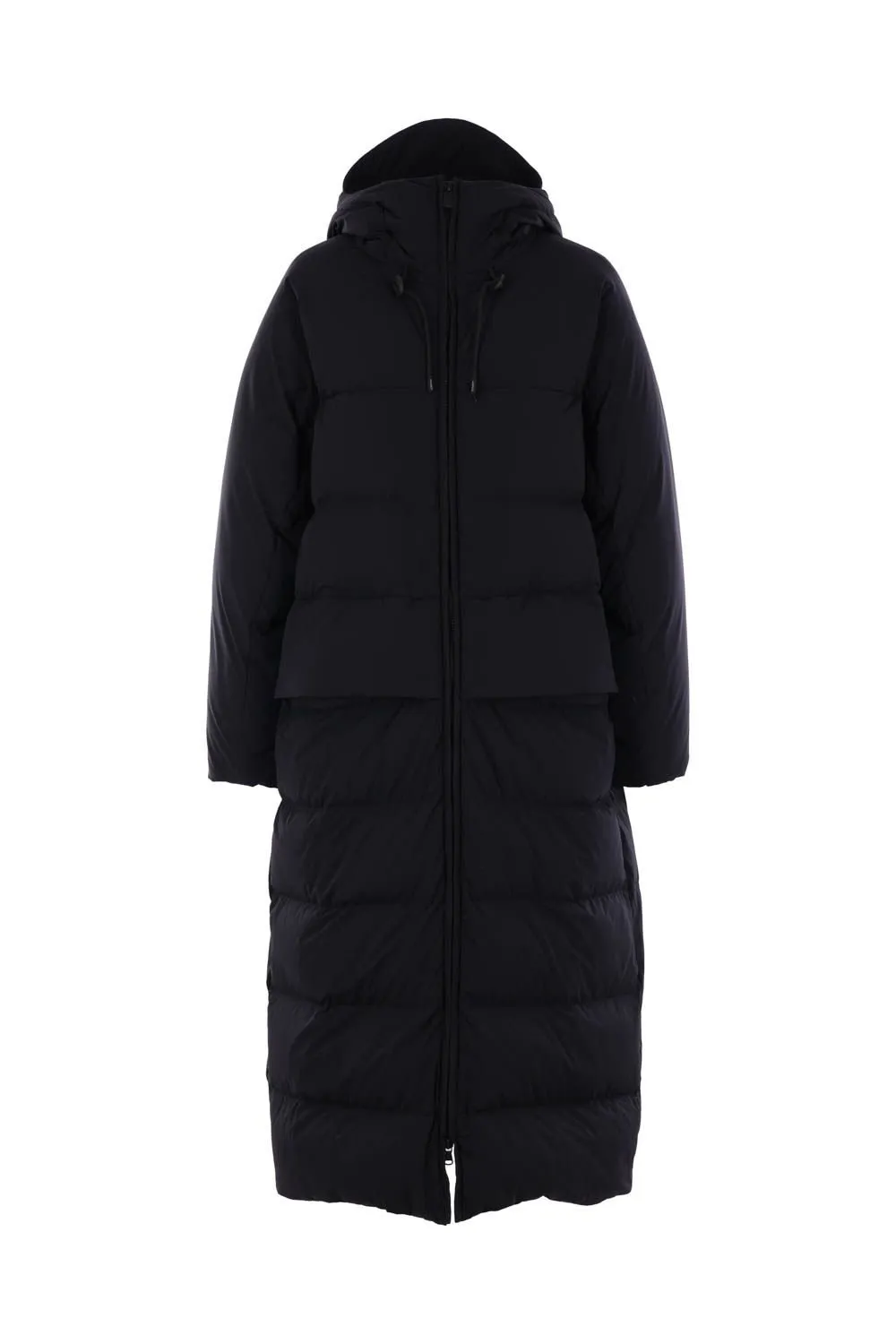 Zipped Hooded Long Coat