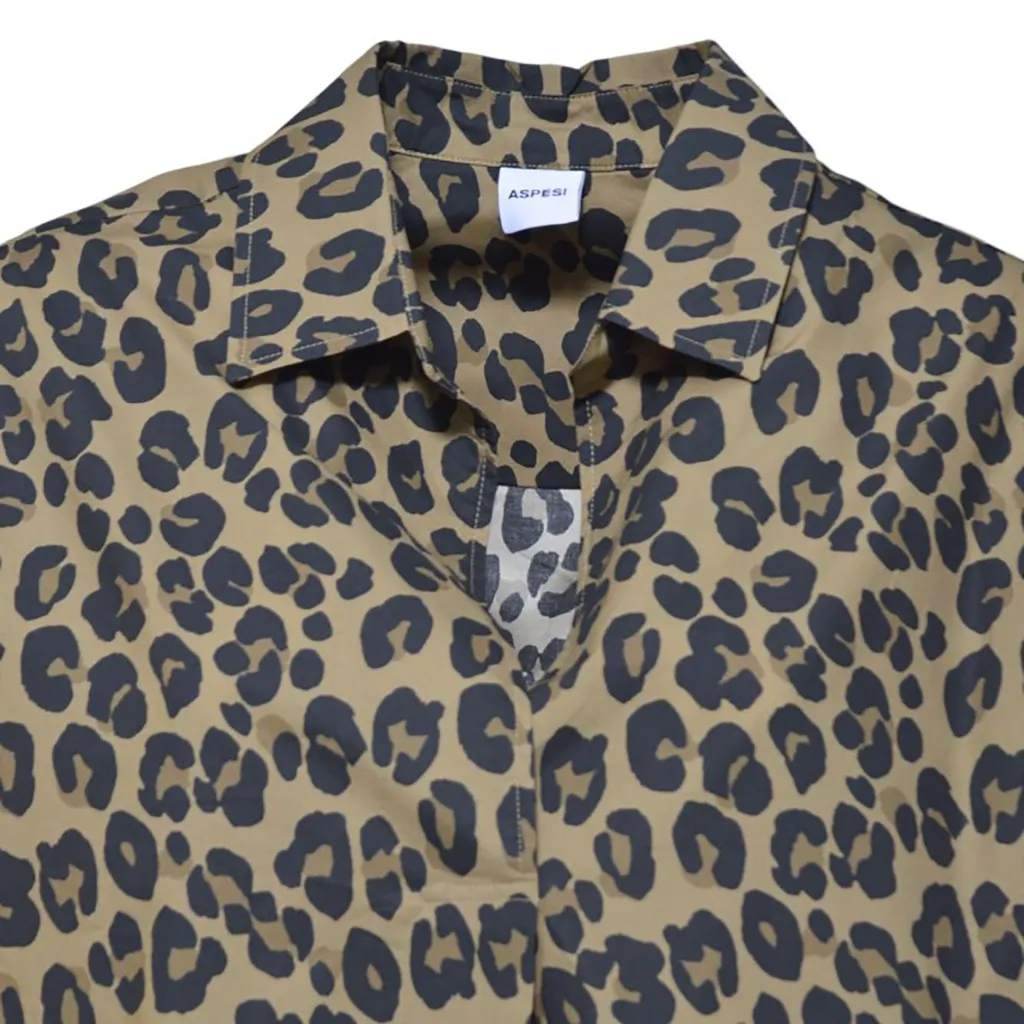 Long Sleeve Leopard Print Shirt