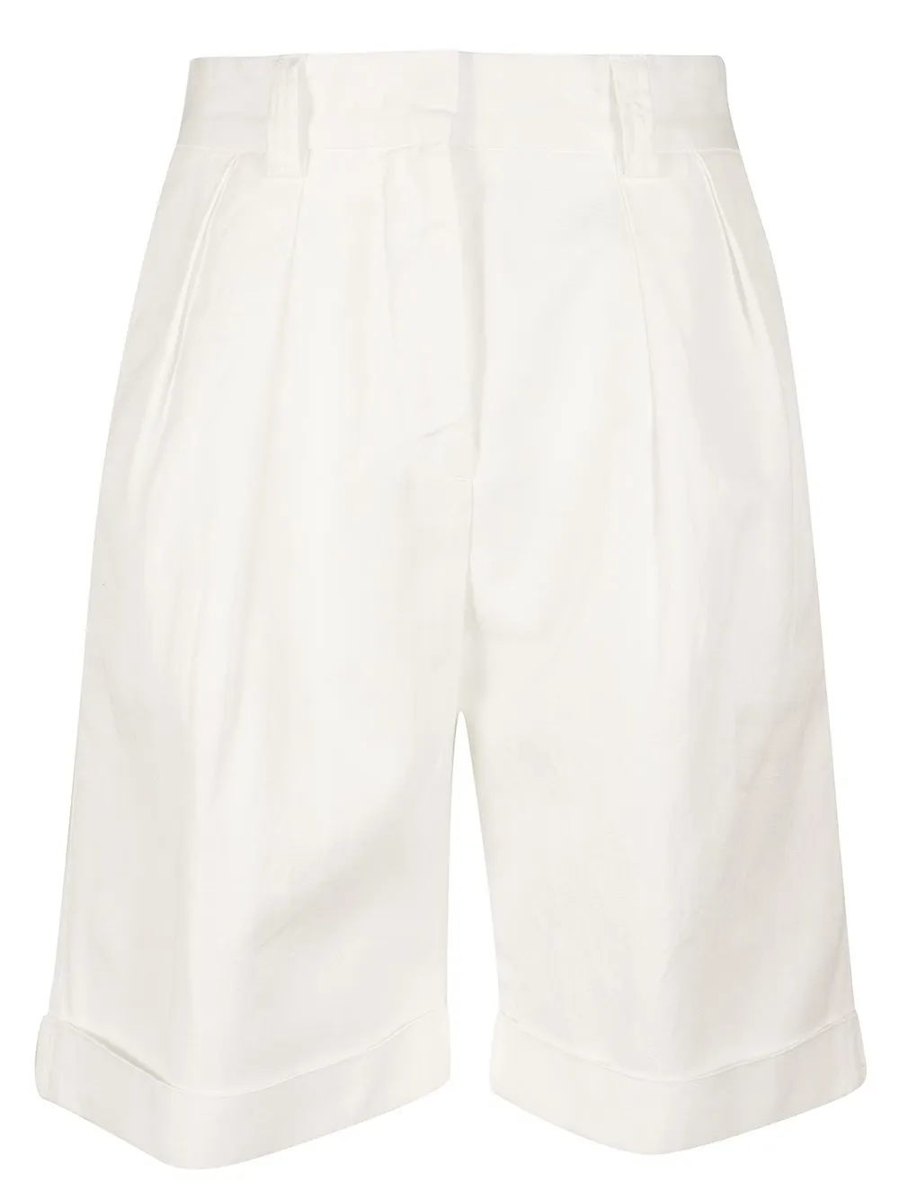 Pleated Tailored Bermuda Shorts