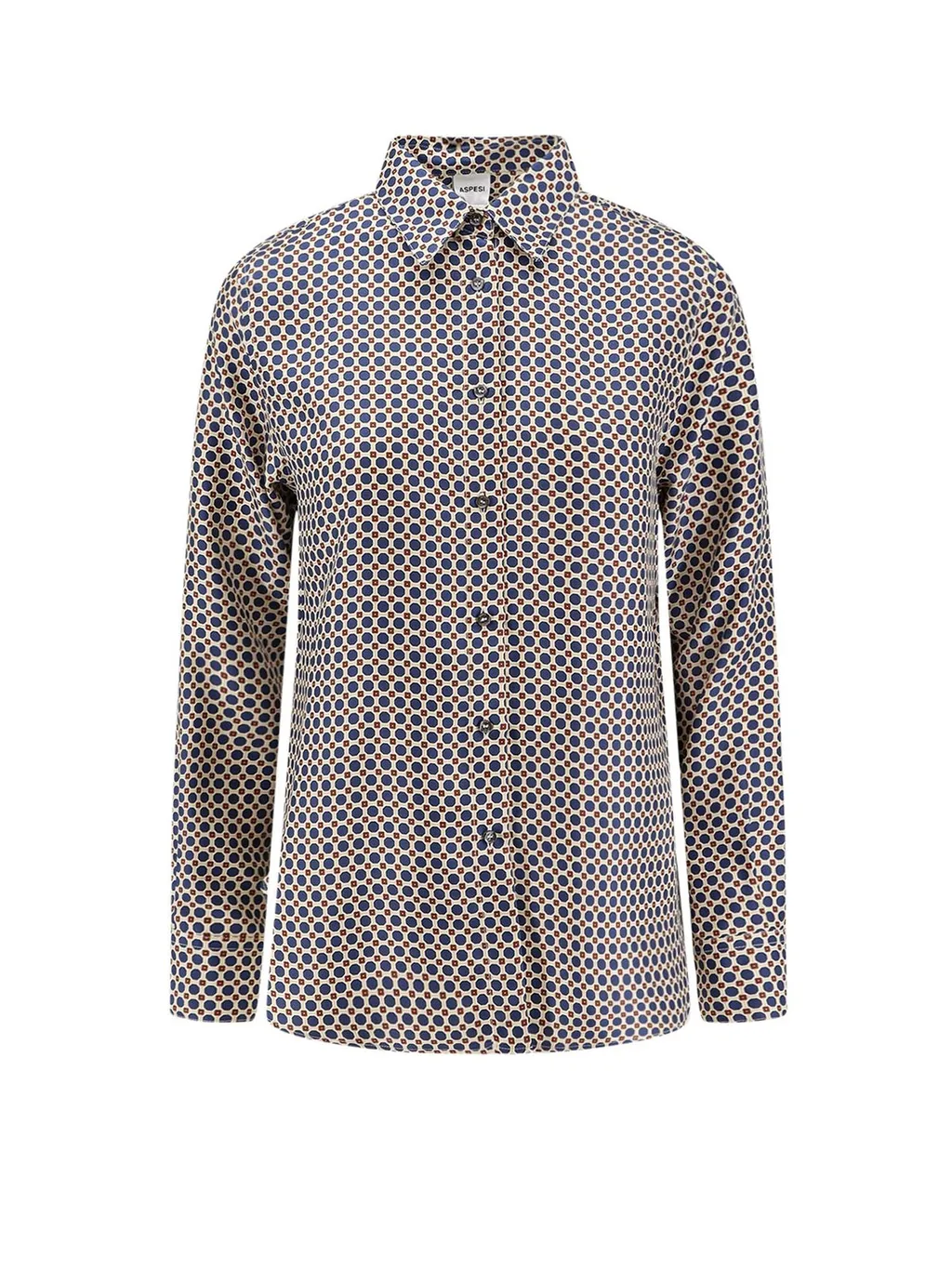 Pattern-Printed Long-Sleeved Shirt