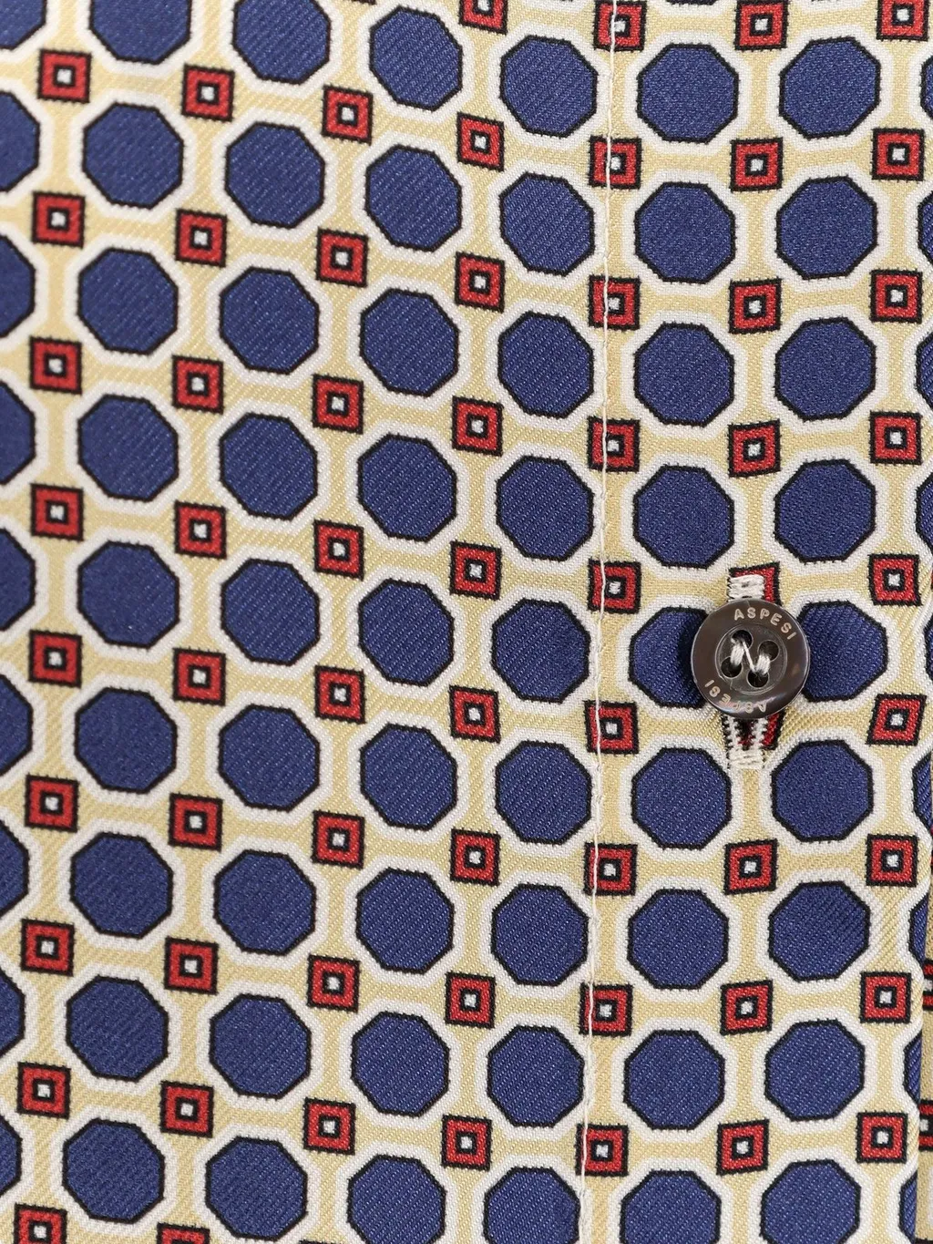 Pattern-Printed Long-Sleeved Shirt