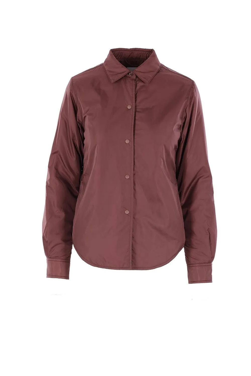 Buttoned Padded Shirt Jacket