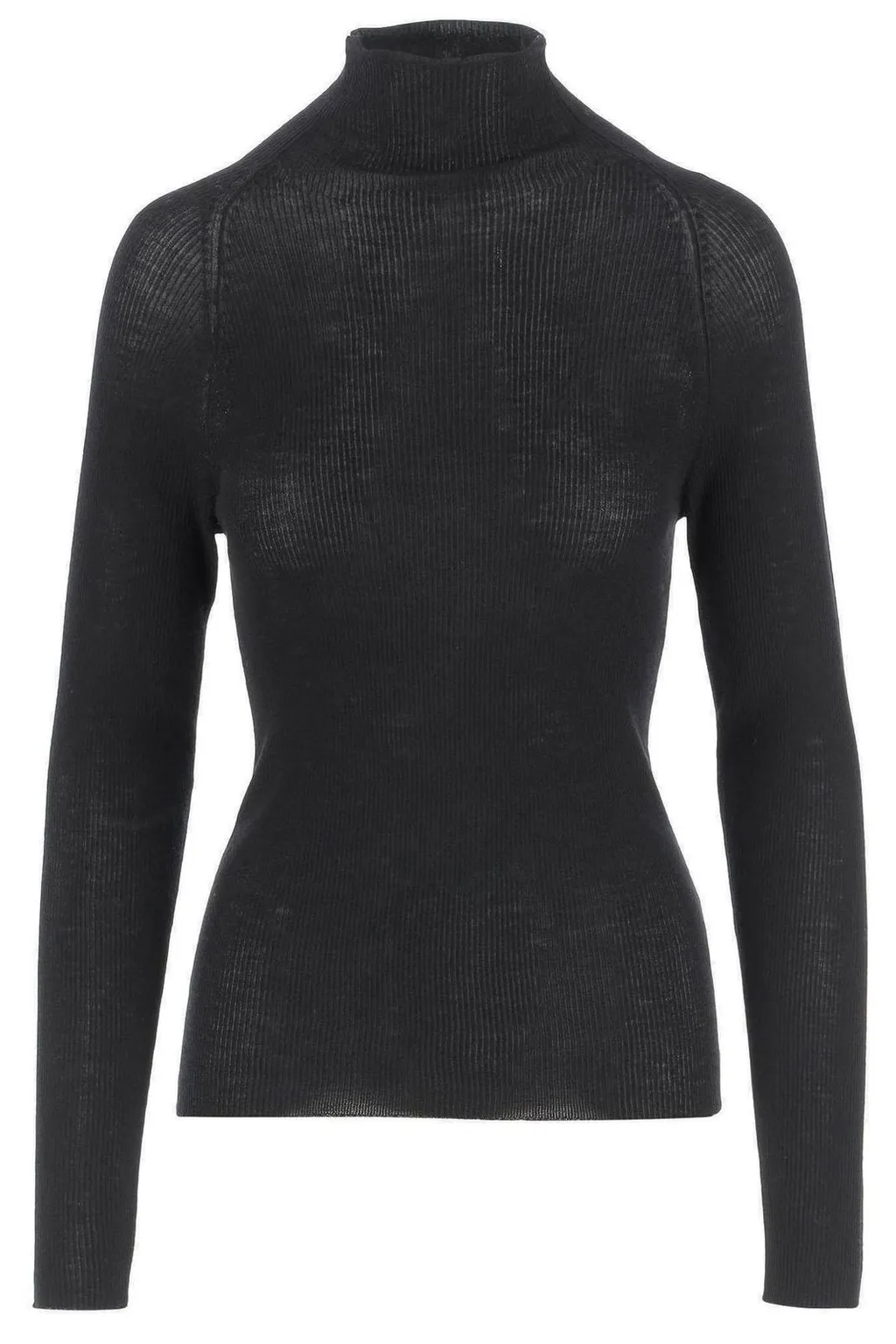 Long-Sleeved High-Neck Jumper