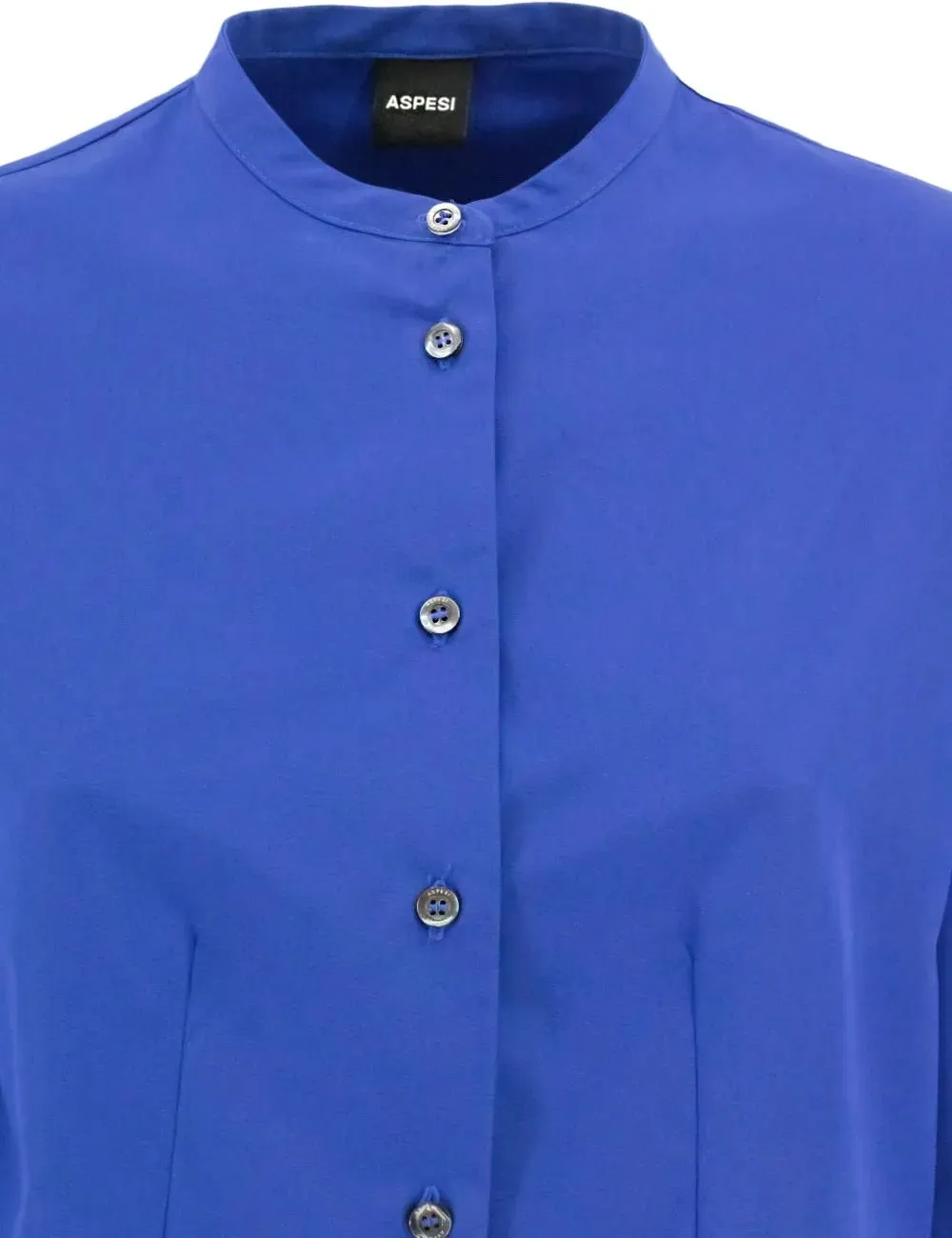 Mandarin Collar Poplin Blouse