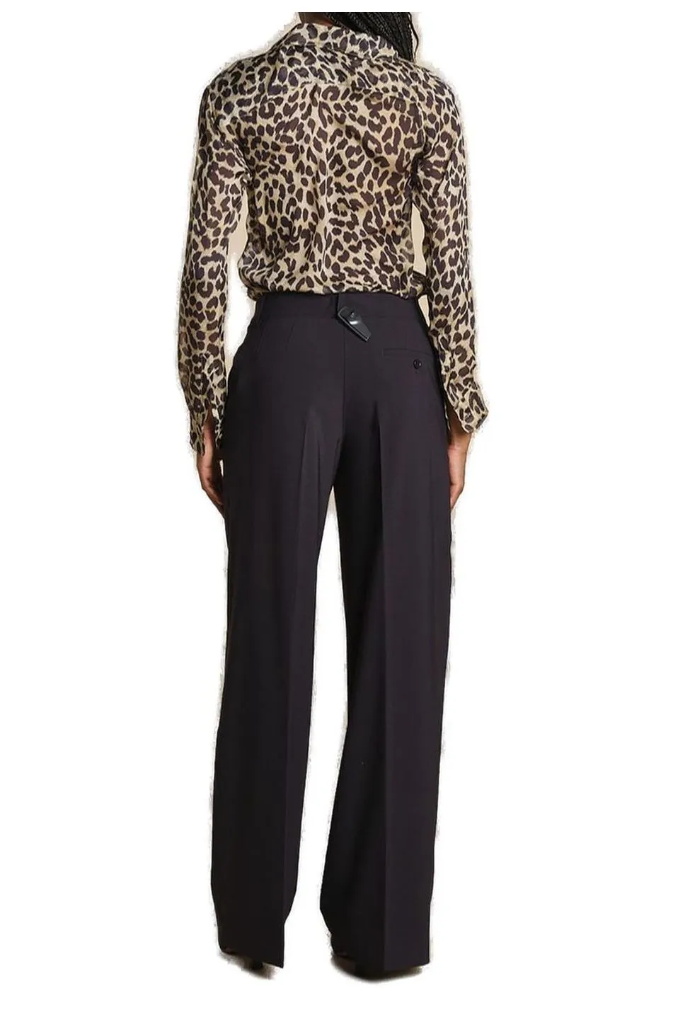 Wide-Leg Tied-Waist Trousers
