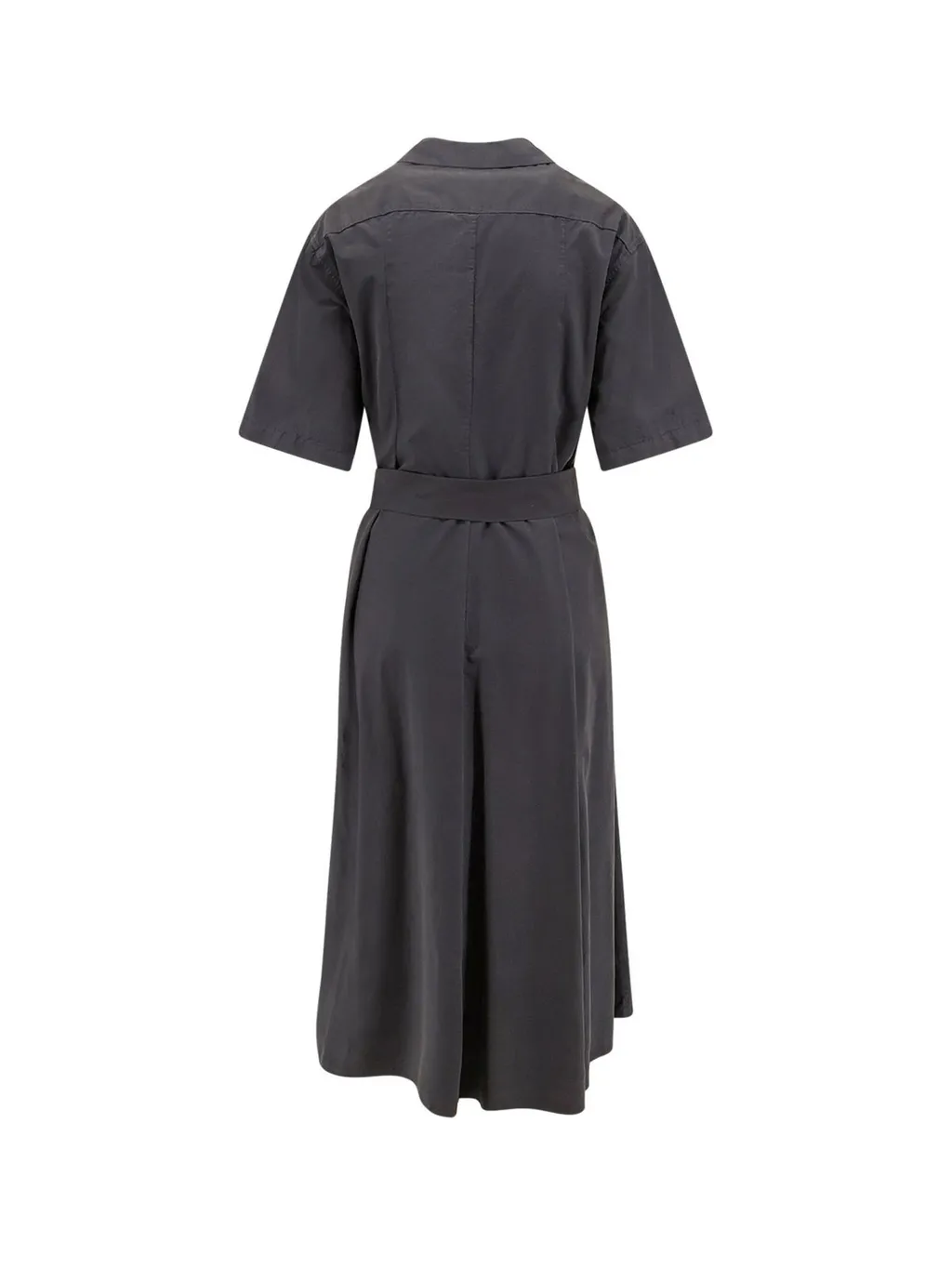 V-Neck Belted Dress