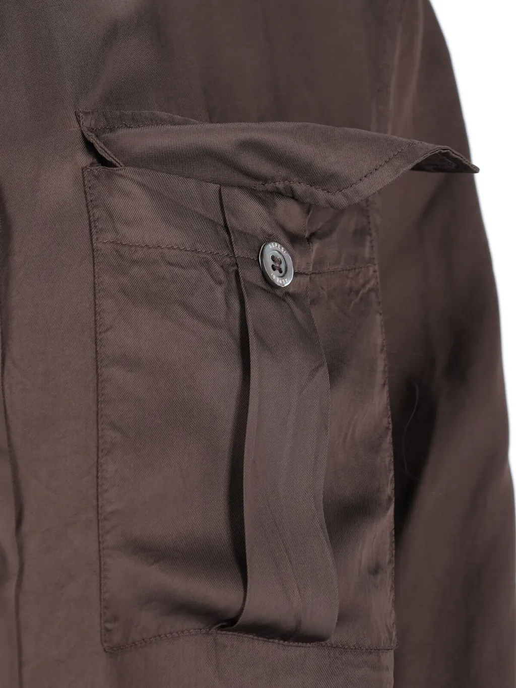 Long-Sleeved Curved Hem Shirt