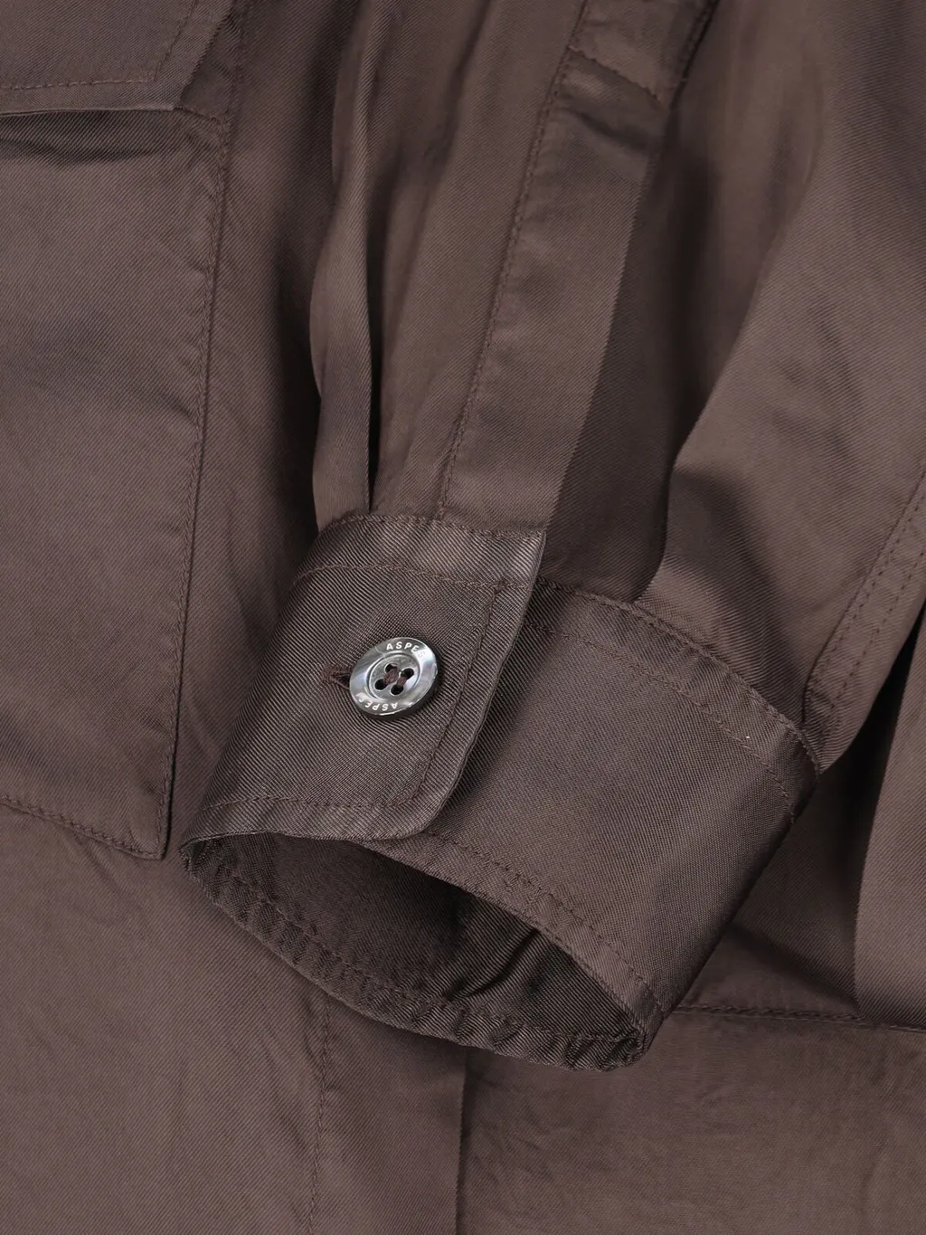 Long-Sleeved Curved Hem Shirt