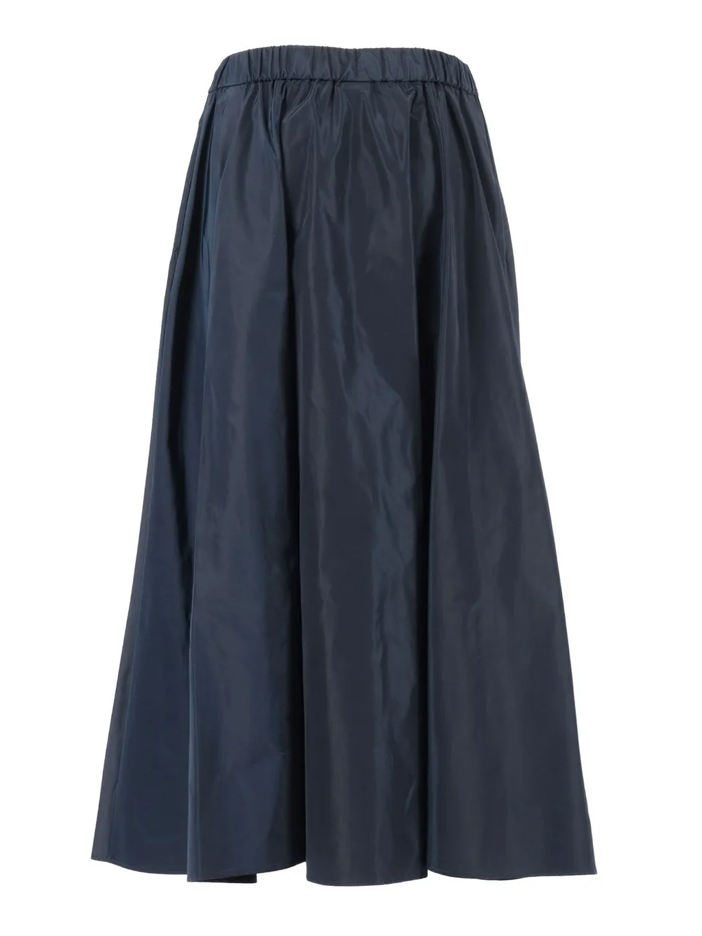 Pleated A-Line Midi Skirt