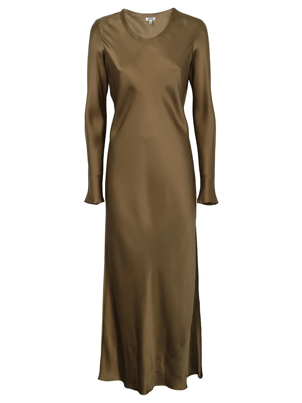 Satin Long-Sleeved Dress