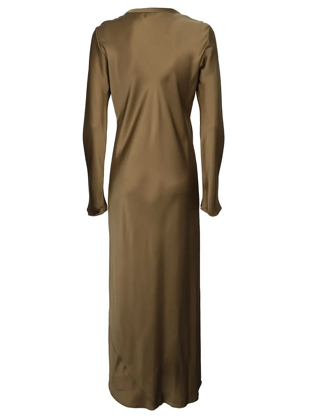 Satin Long-Sleeved Dress