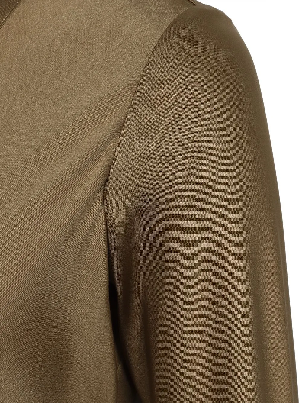 Satin Long-Sleeved Dress