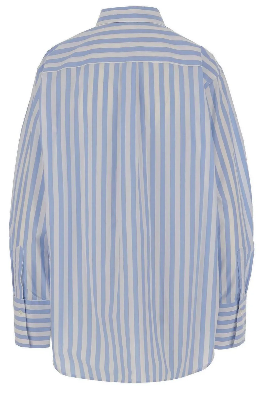 Striped Curved Hem Shirt