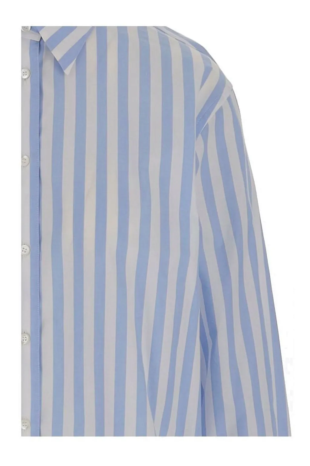Striped Curved Hem Shirt