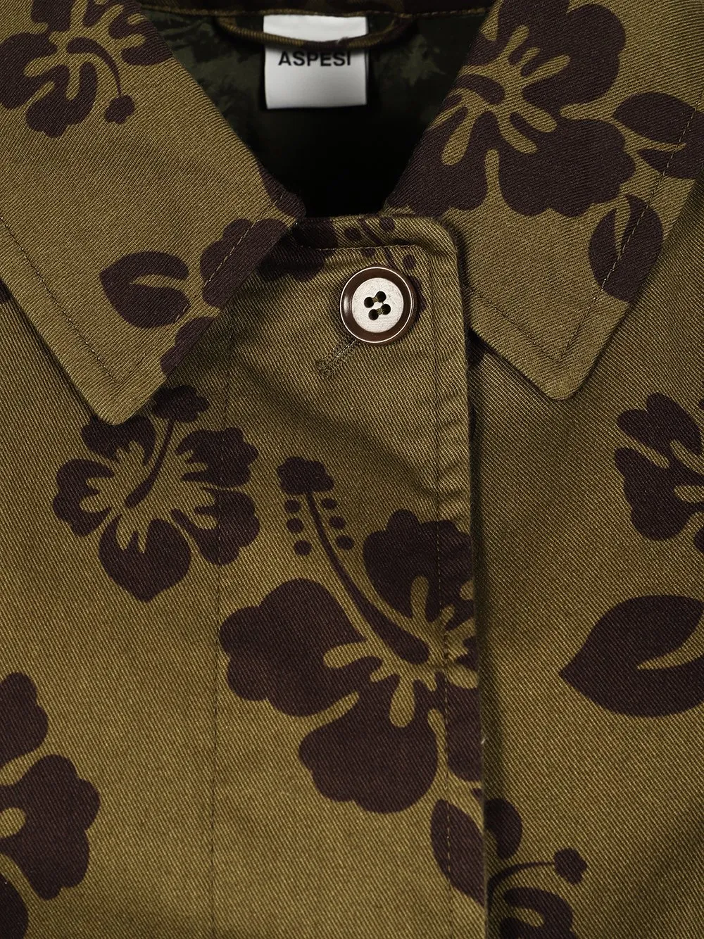 Hibiscus Printed Belted Trench Coat