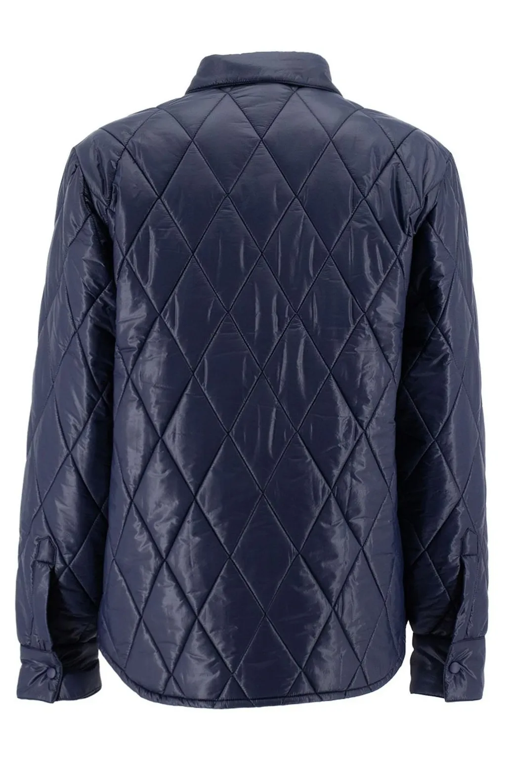Diamond-Quilted Buttoned Jacket