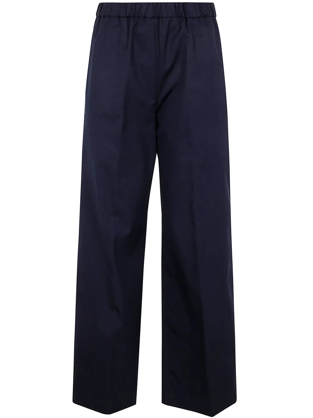 Wide-Leg Elasticated-Waistband Trousers