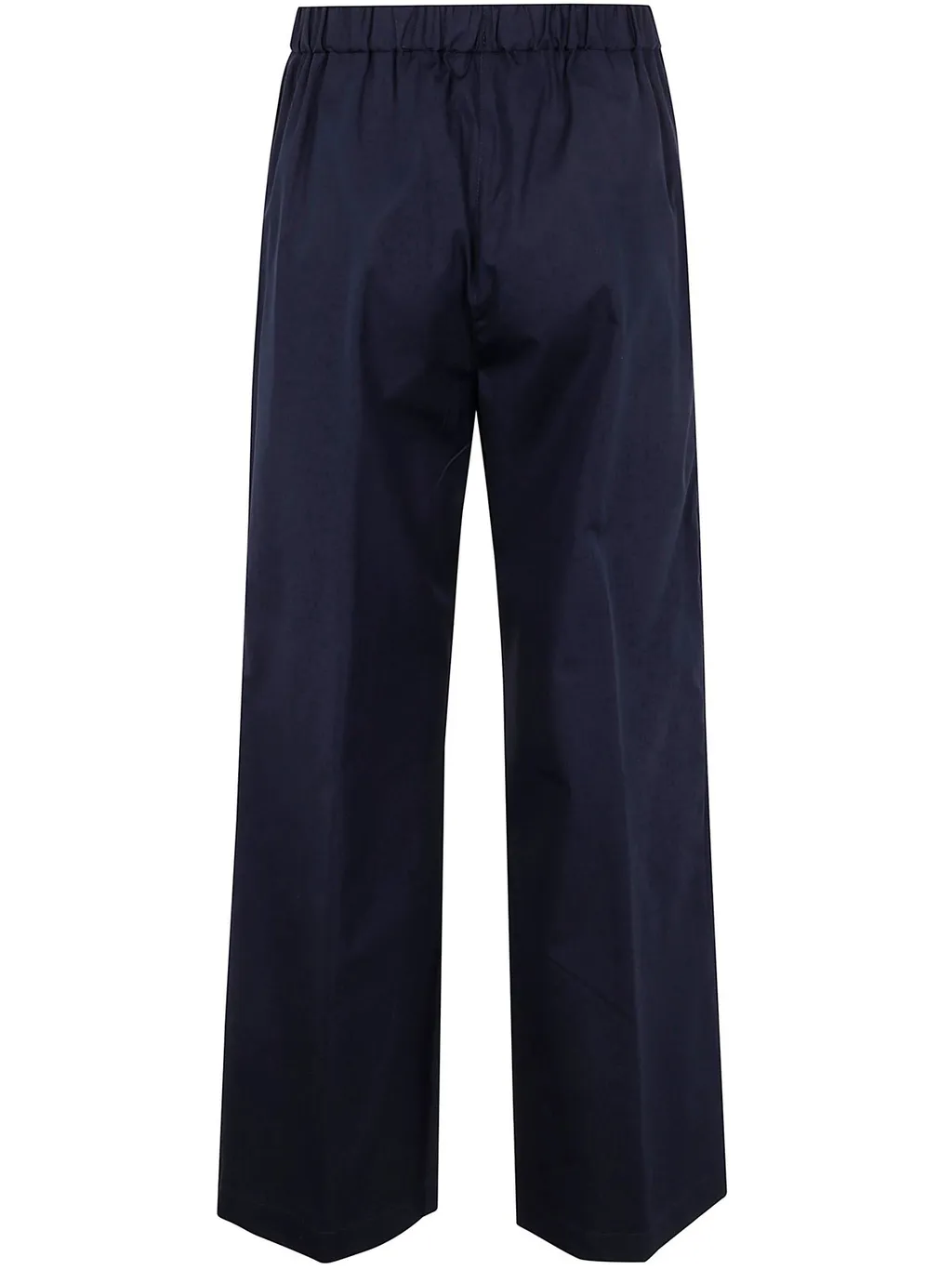 Wide-Leg Elasticated-Waistband Trousers