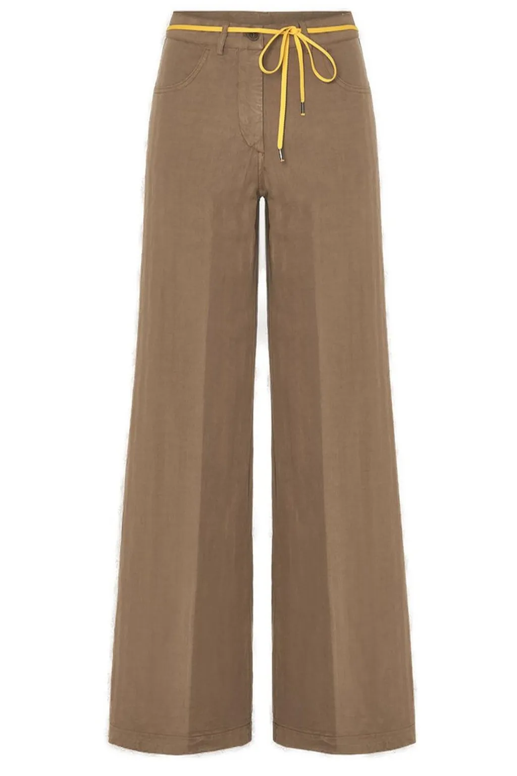 Drawstring Wide-Leg Trousers