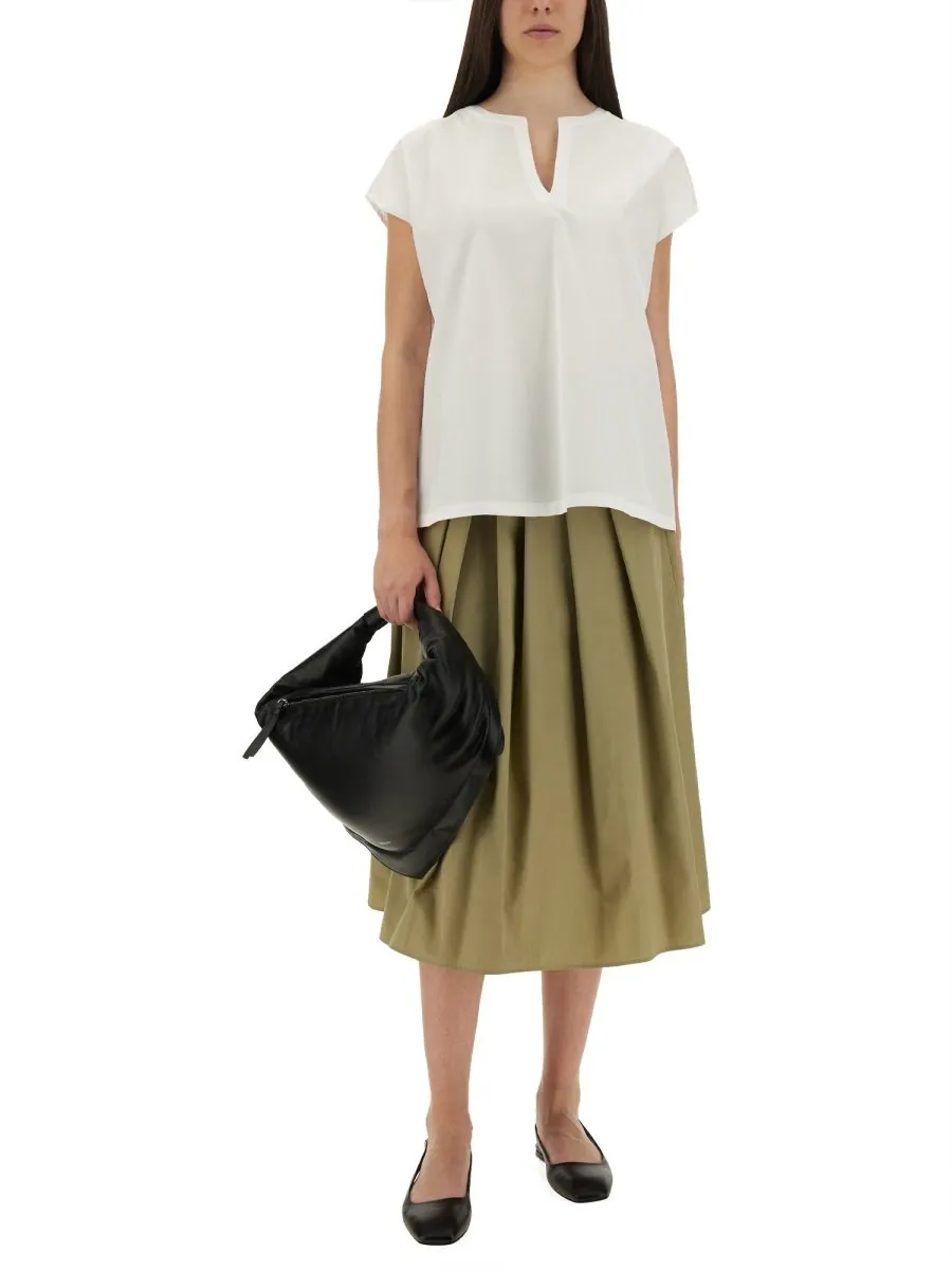 V-Neck Cap-Sleeved T-Shirt