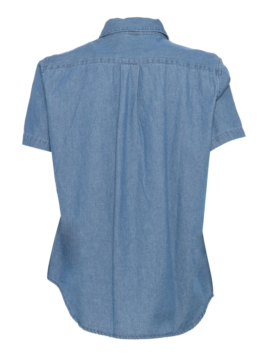 Short Sleeved Ruffle-Detailed Shirt