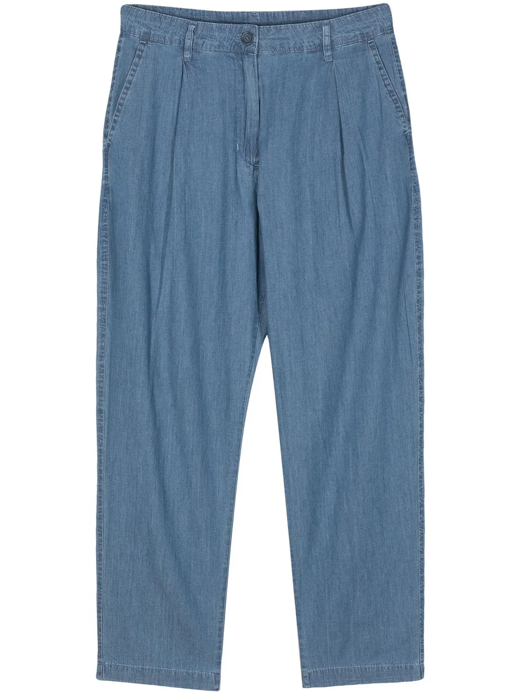 Chambray Pleated Trousers