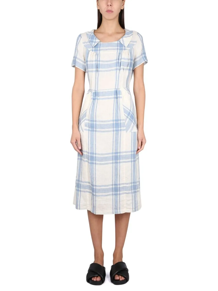 Checked Midi Dress