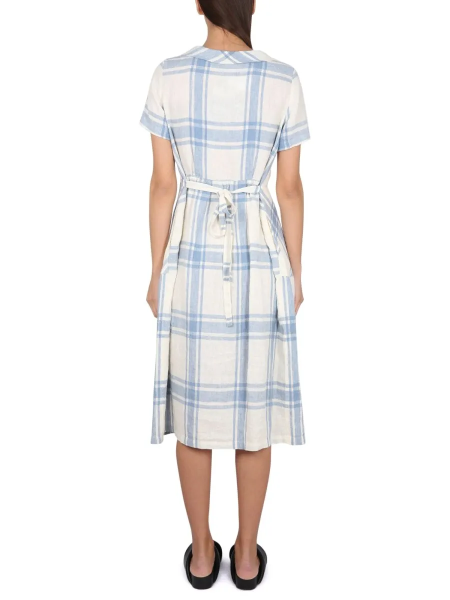 Checked Midi Dress