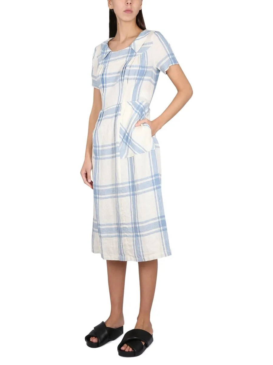 Checked Midi Dress