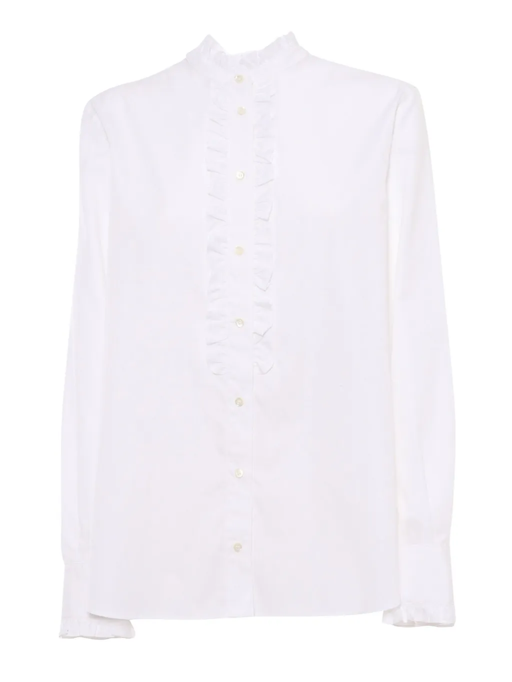 Ruffled Button-Up Shirt