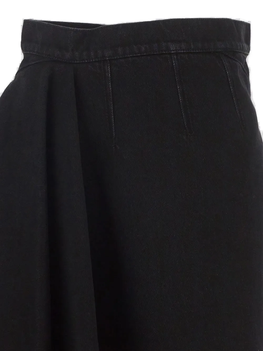 Frayed Hem A-Line Mini Skirt