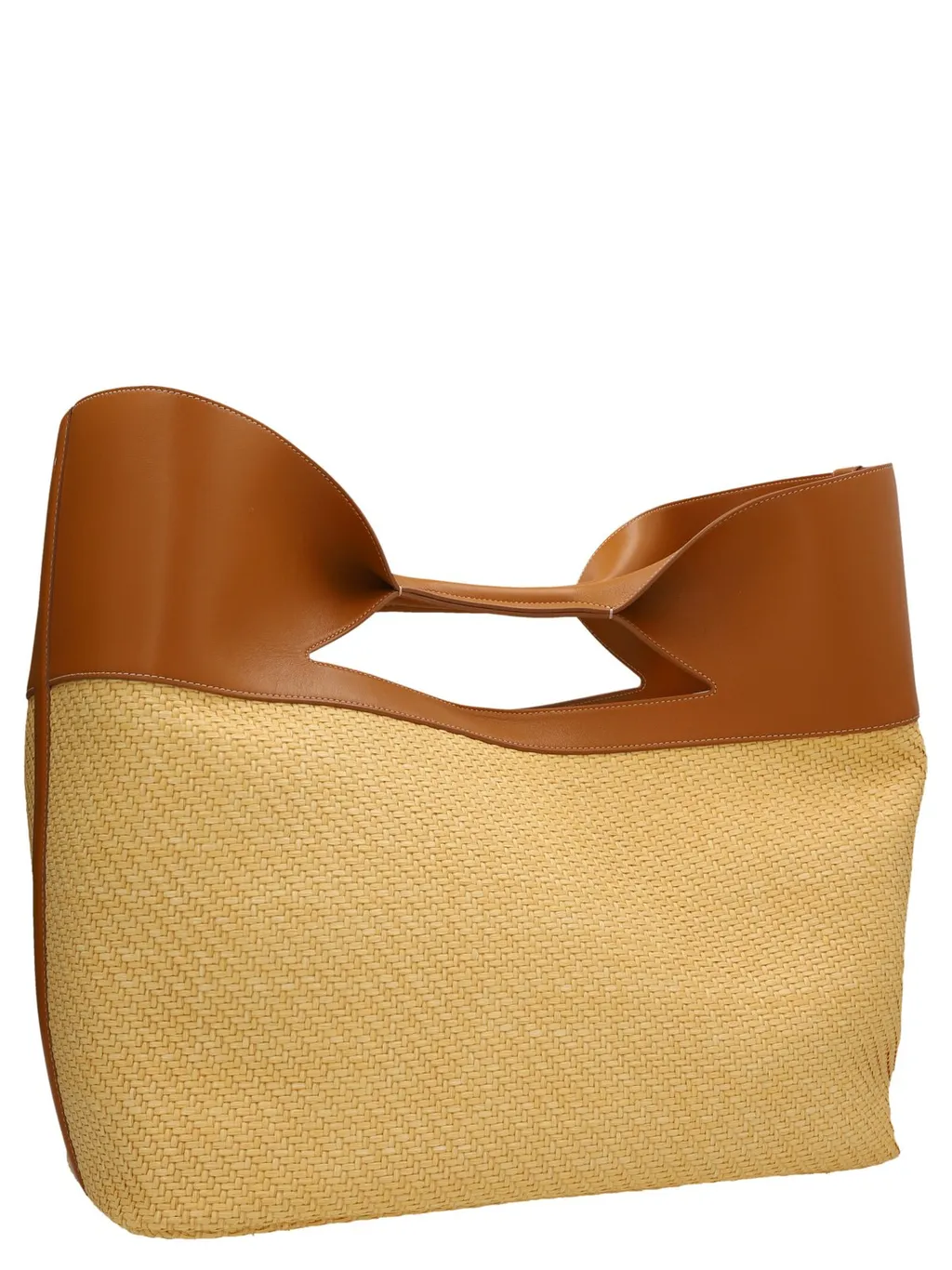 Logo Printed Panelled Tote Bag